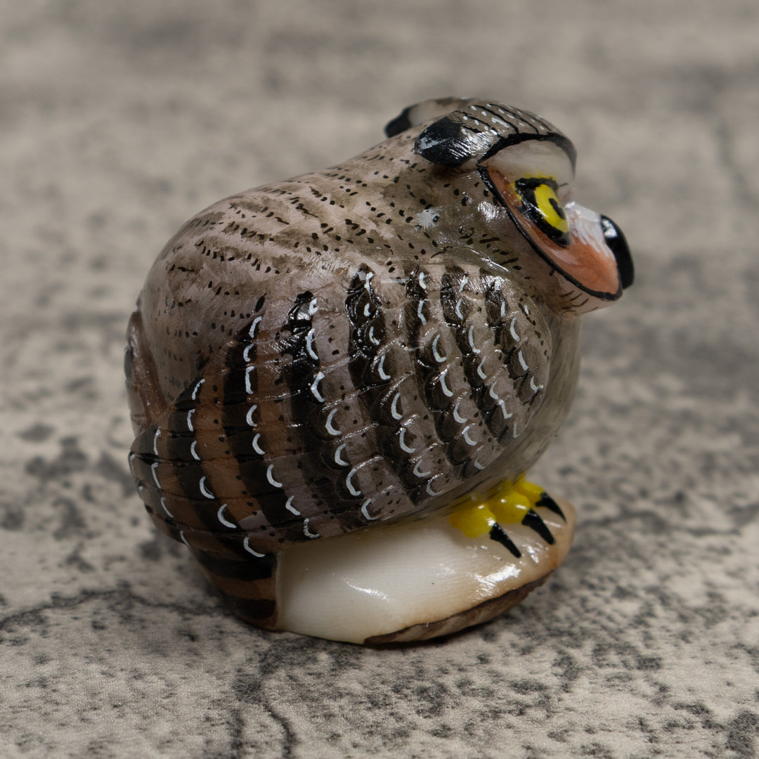 Owl Bird Tagua Carving