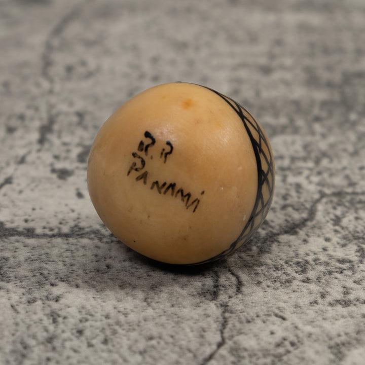 Painted Tagua Vase Carving