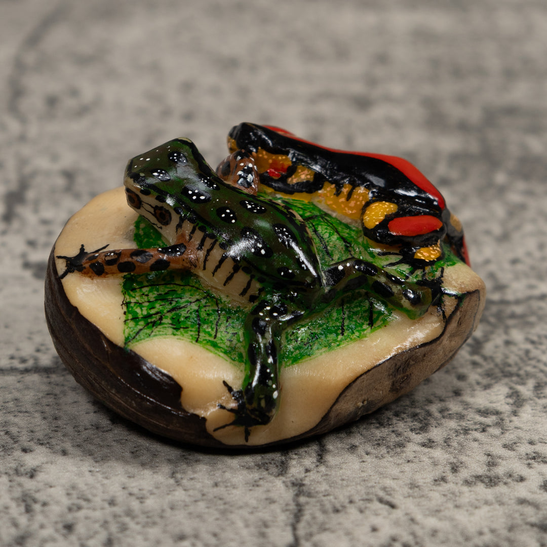 Double Poison Dart Frog Tagua Carving