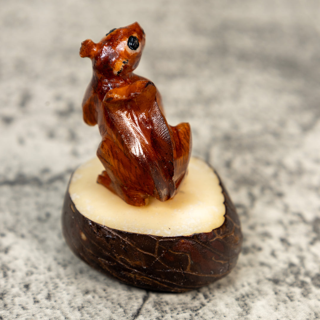 Brown Squirrel Tagua Carving