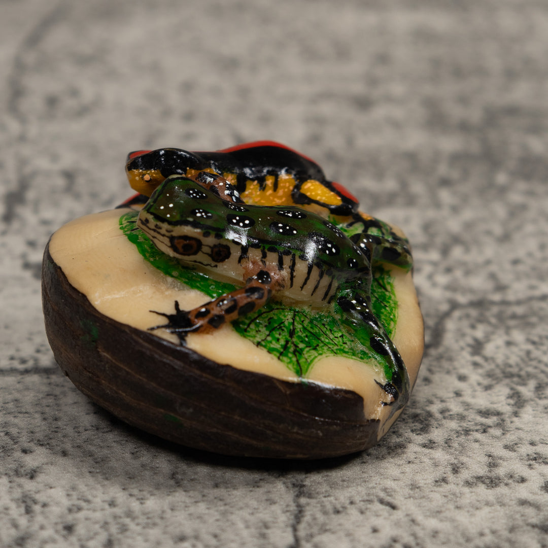 Double Poison Dart Frog Tagua Carving