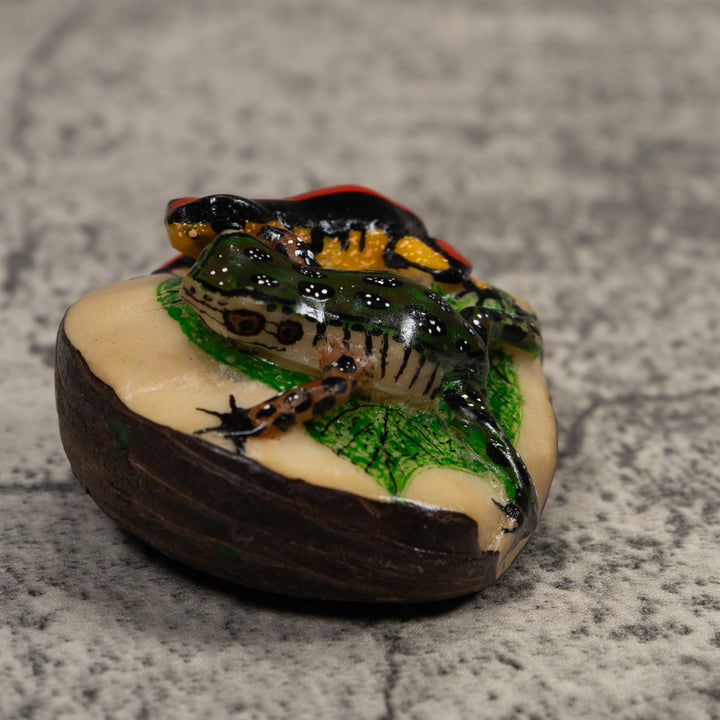 Double Poison Dart Frog Tagua Carving