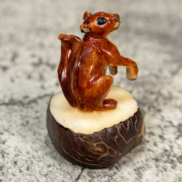 Brown Squirrel Tagua Carving