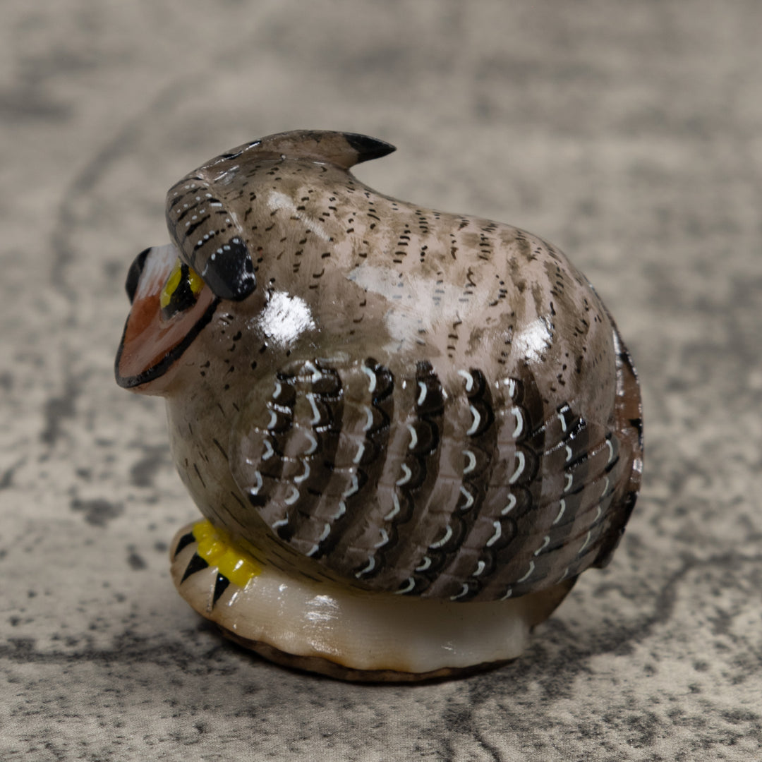 Owl Bird Tagua Carving