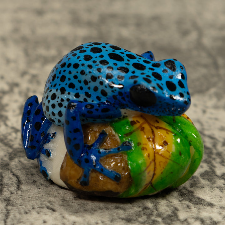 Blue Poison Dart Frog Tagua Carving