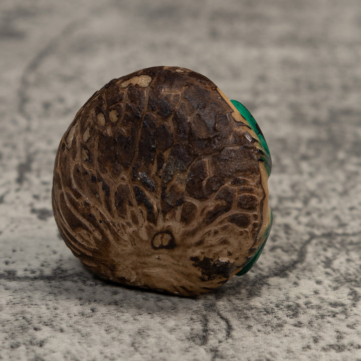 Vintage Green And Black Poison Dart Frog Tagua Carving