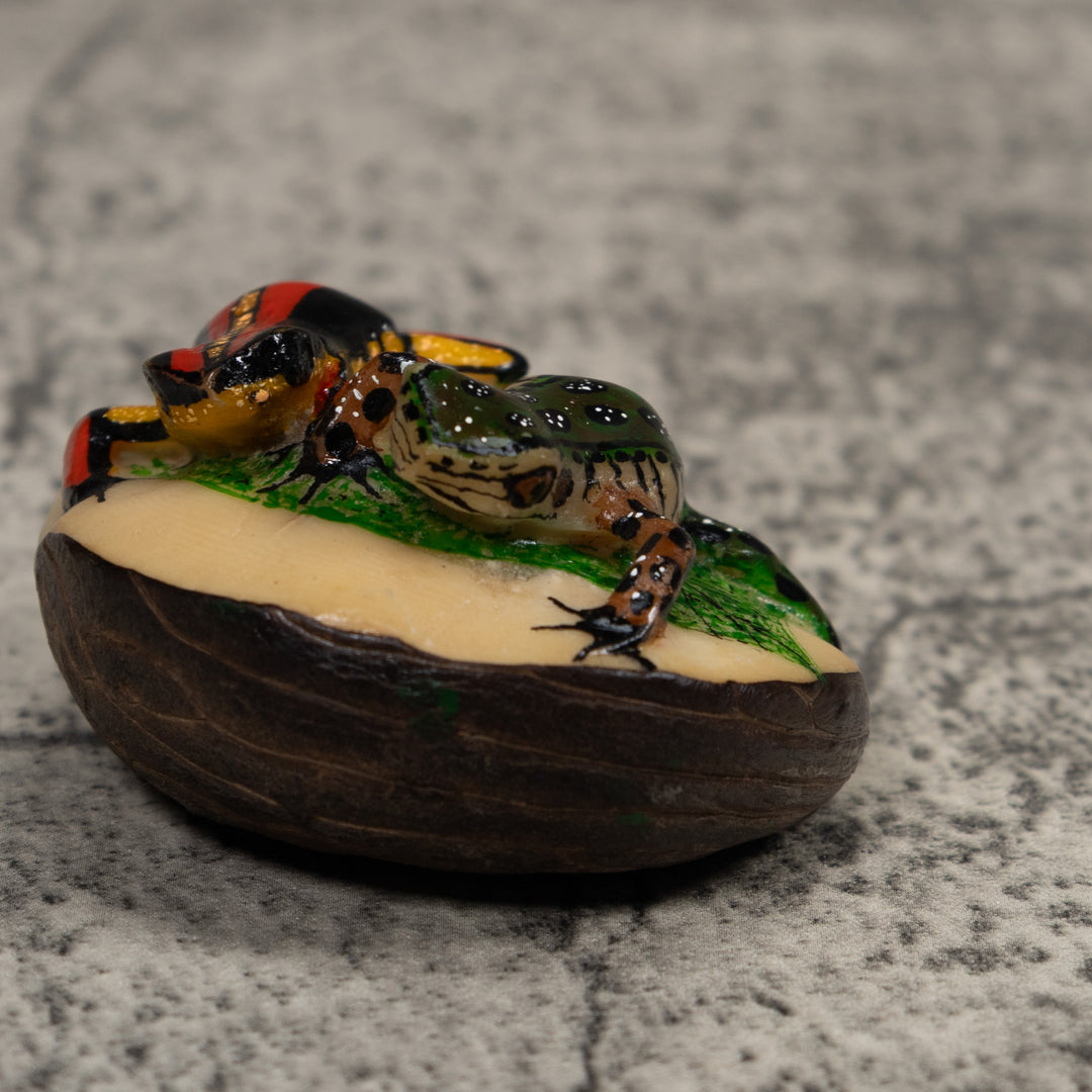 Double Poison Dart Frog Tagua Carving