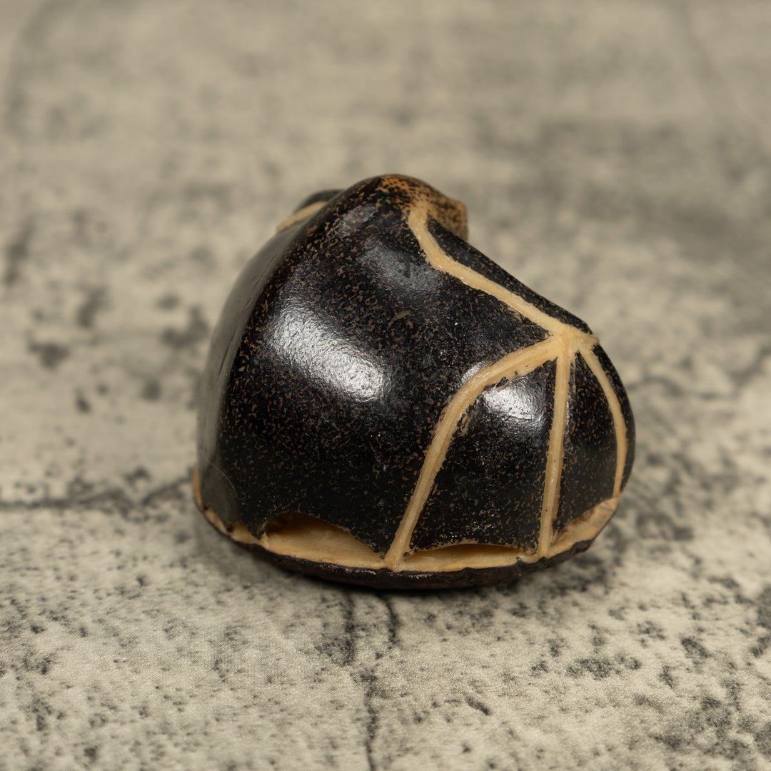 Vintage Vampire Bat And Frog Tagua Carving