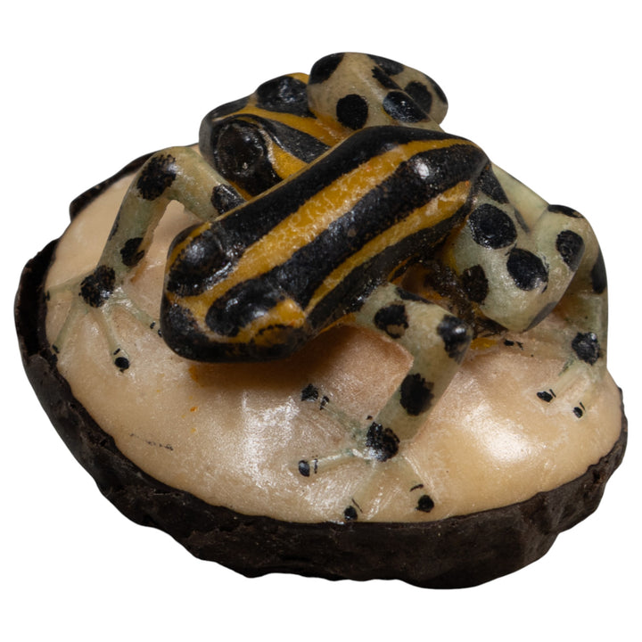 Gold And Black Poison Dart Frog Tagua Carving