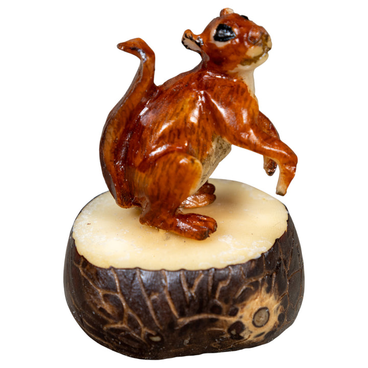 Brown Squirrel Tagua Carving
