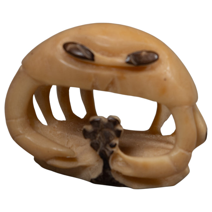 Vintage White Crab Tagua Carving