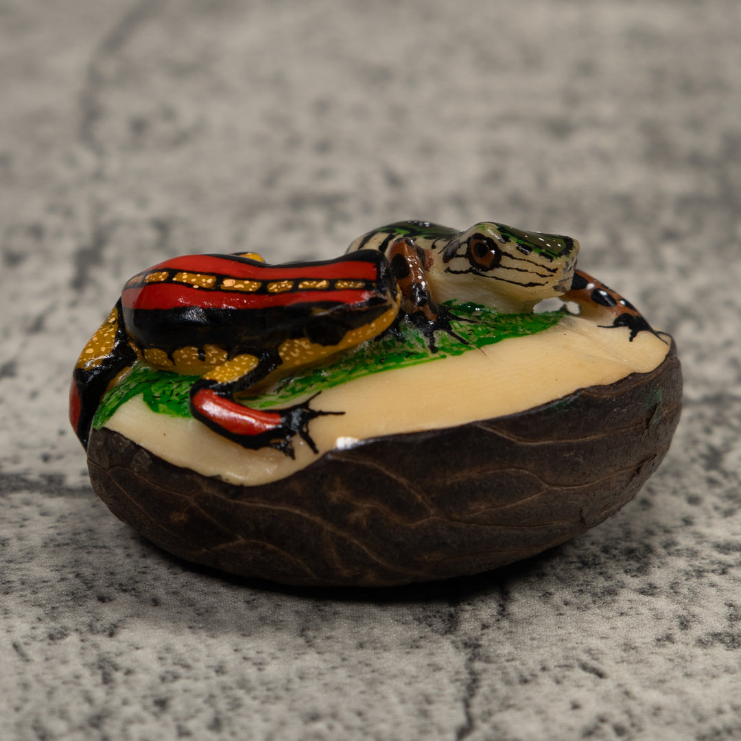 Double Poison Dart Frog Tagua Carving