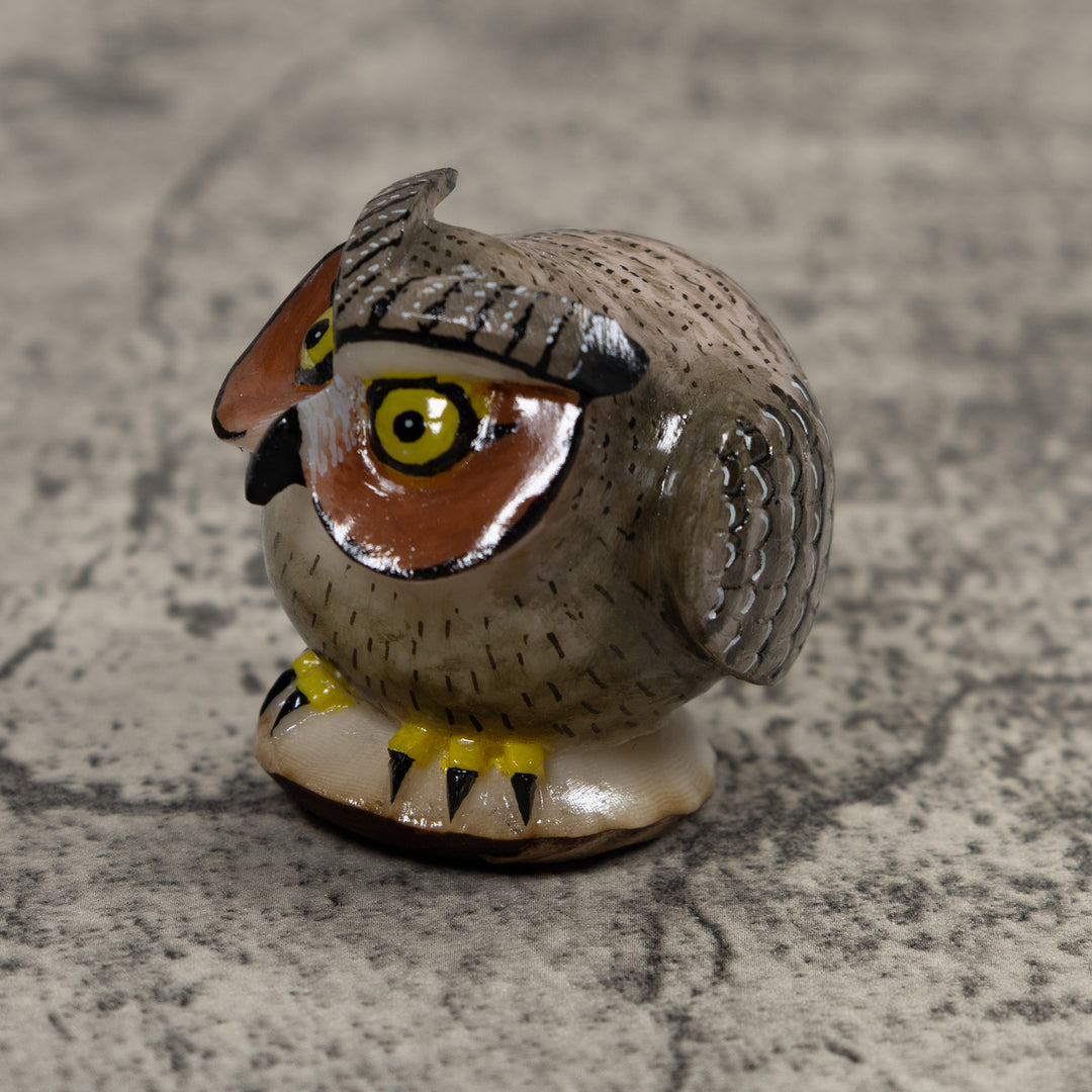 Owl Bird Tagua Carving