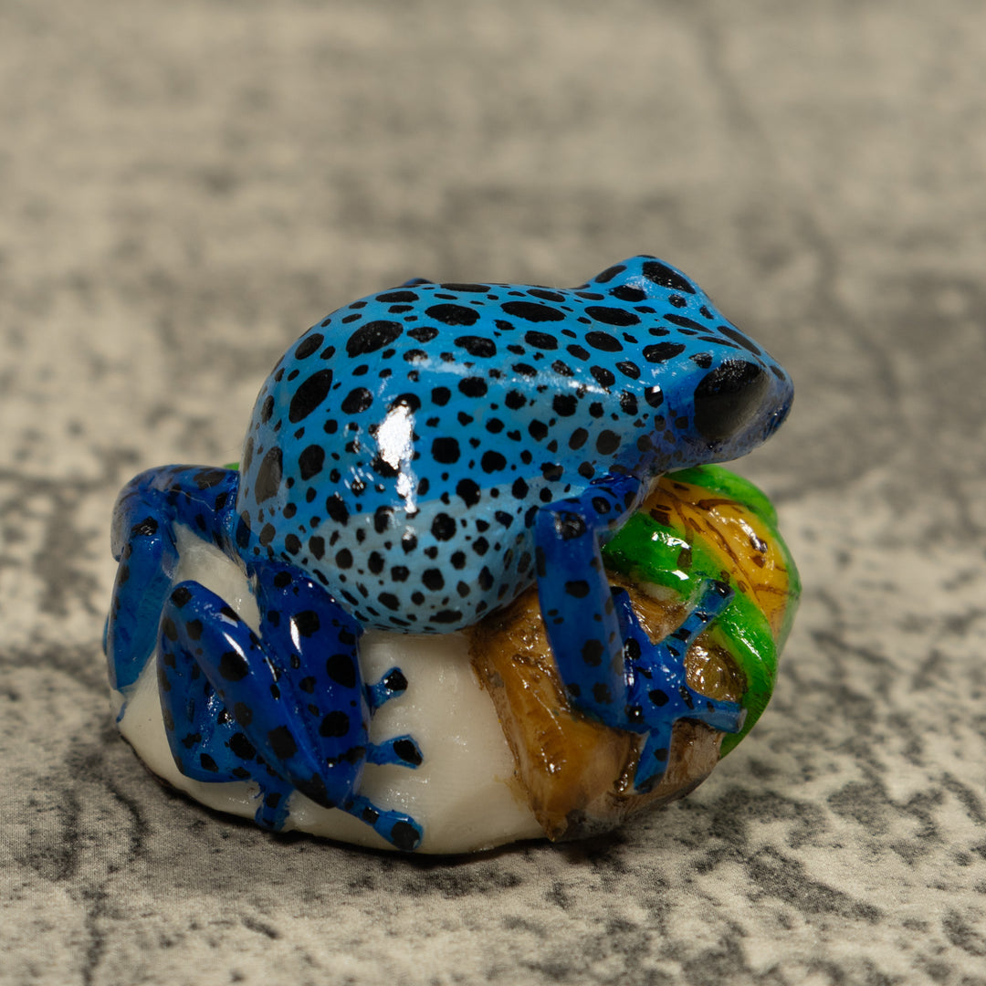Blue Poison Dart Frog Tagua Carving