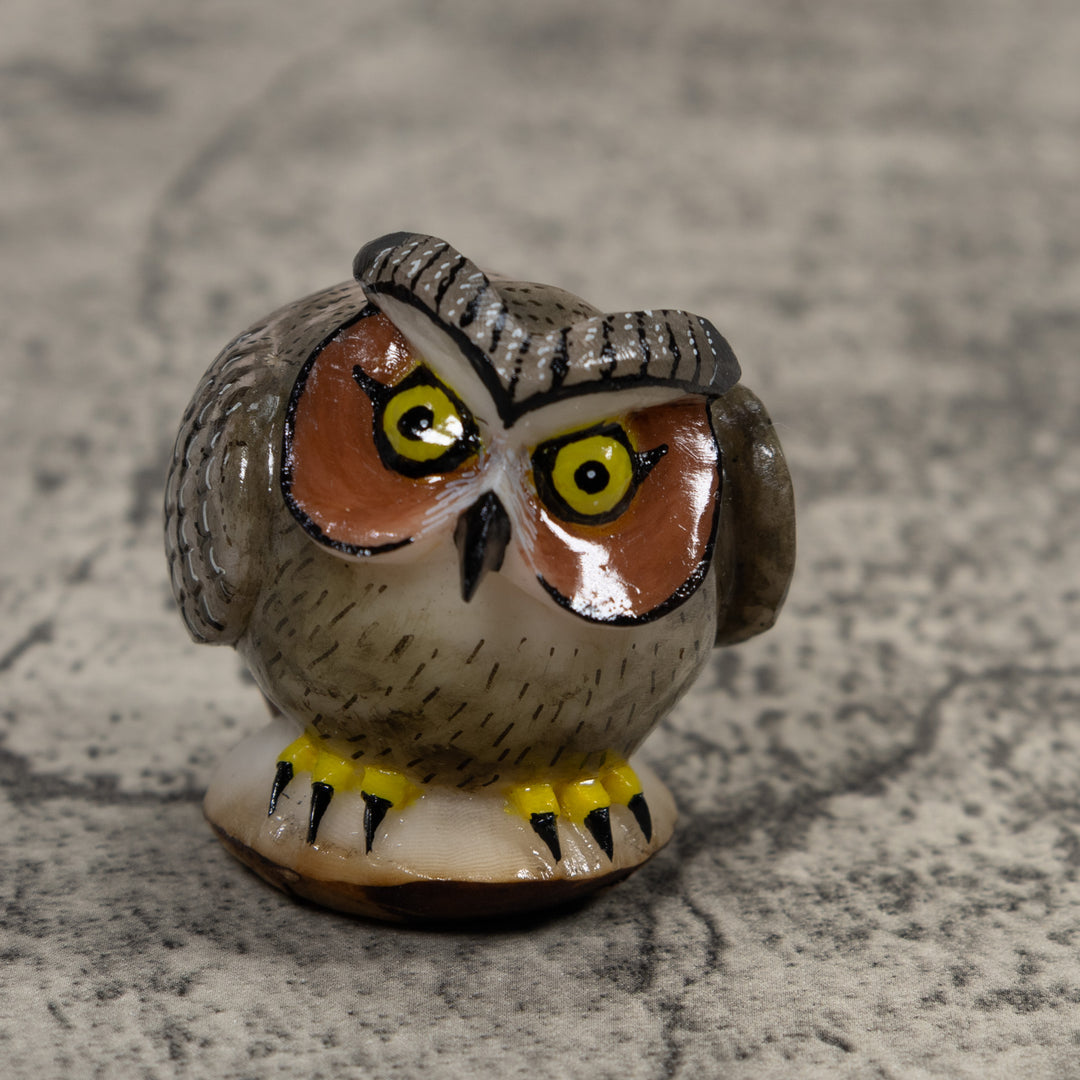Owl Bird Tagua Carving