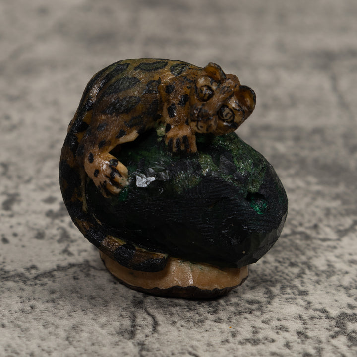 Jaguar Cat Tagua Carving