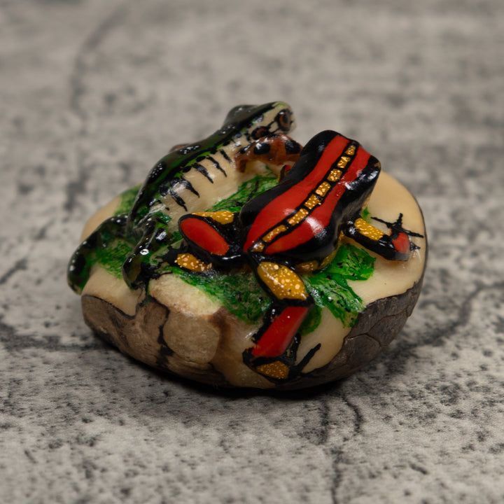 Double Poison Dart Frog Tagua Carving
