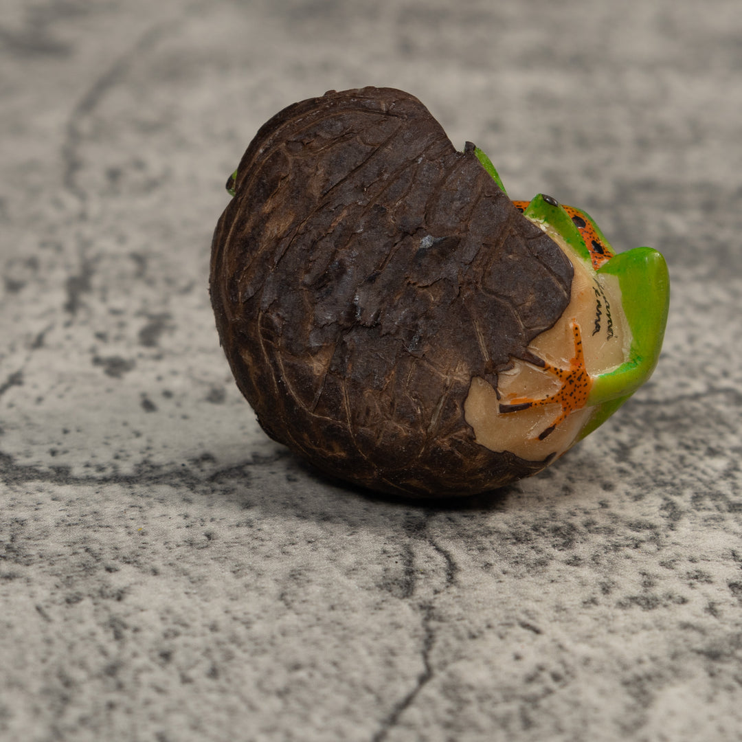 Green And Gold Poison Dart Frog Tagua Carving