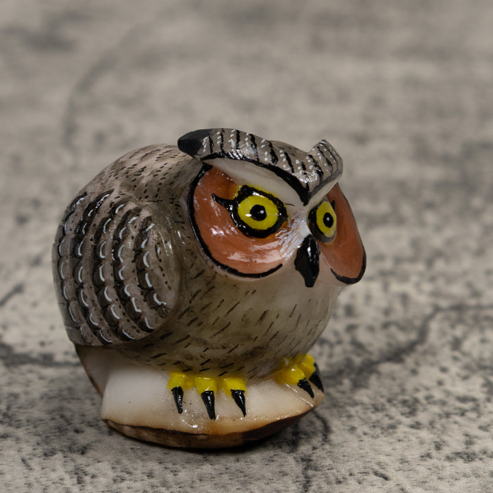 Owl Bird Tagua Carving