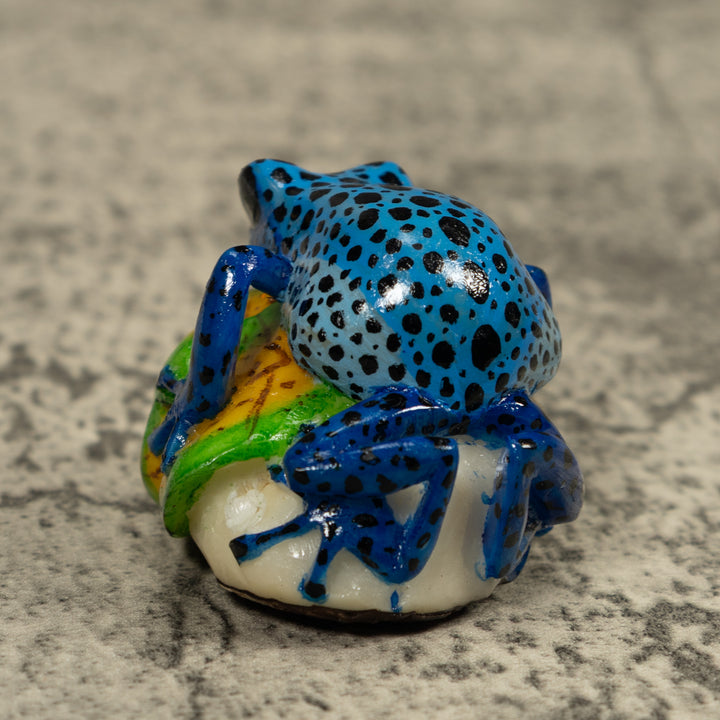 Blue Poison Dart Frog Tagua Carving