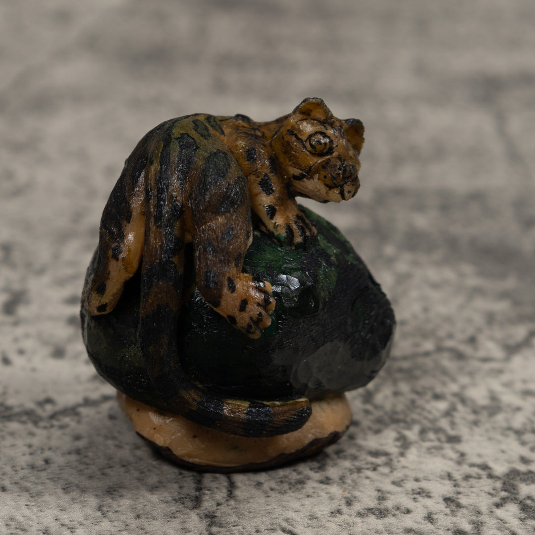 Jaguar Cat Tagua Carving