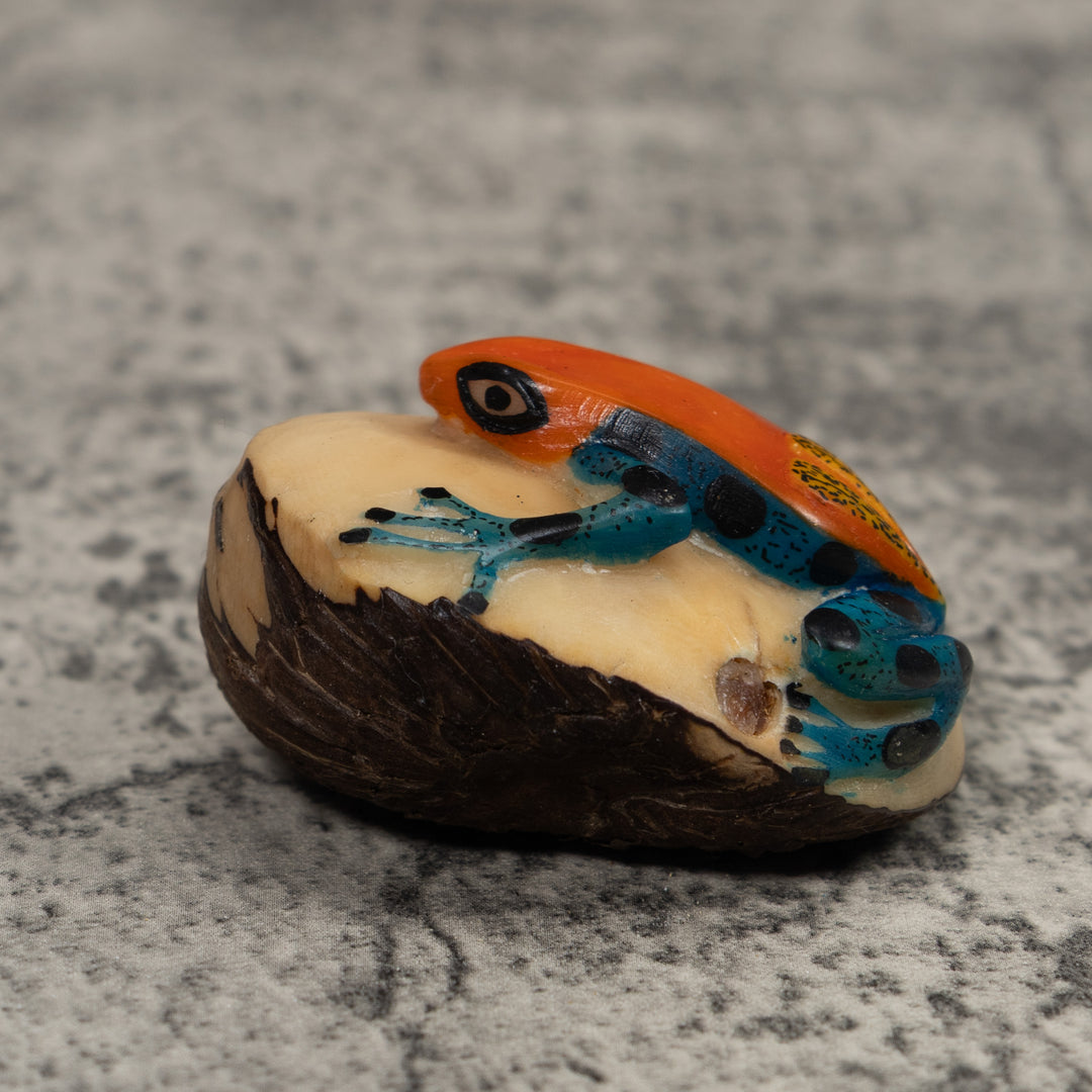 Vintage Frog Tagua Carving