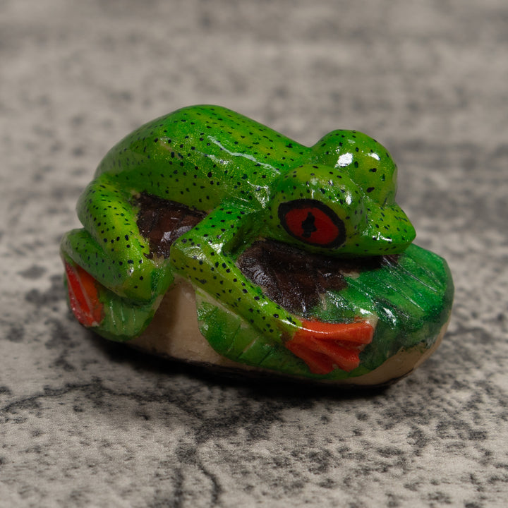 Red-Eye Tree Frog Tagua Carving