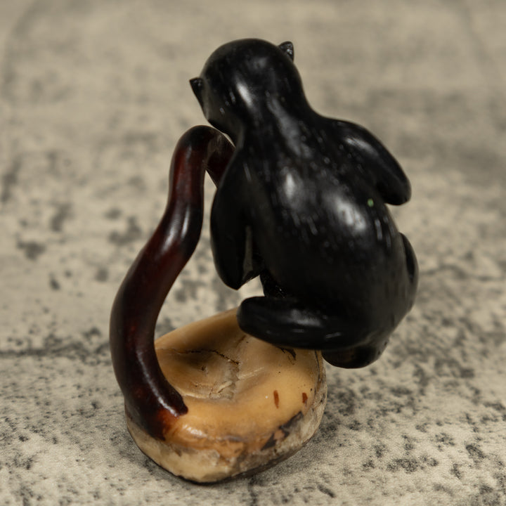 Vintage White Face Monkey Tagua Carving