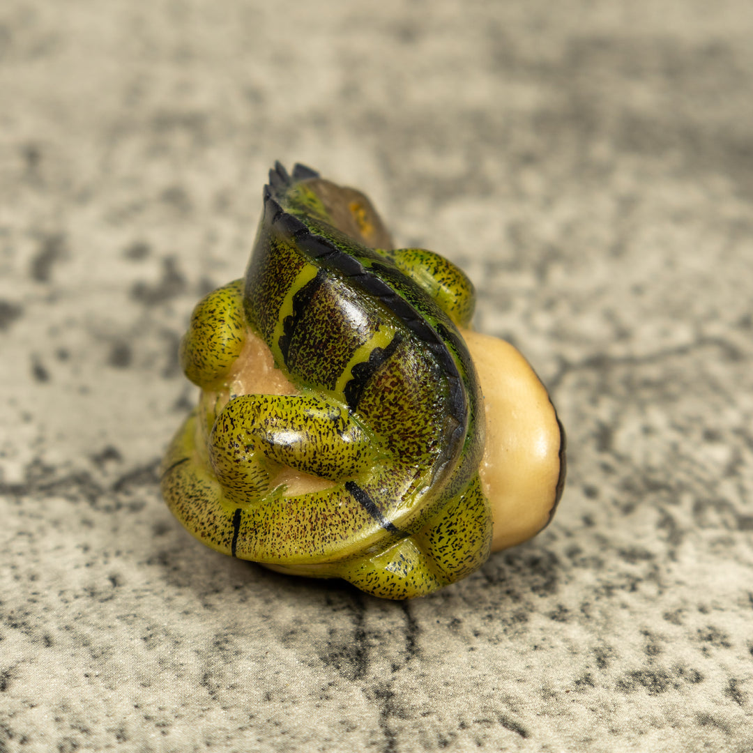 Green Iguana Lizard Tagua Carving