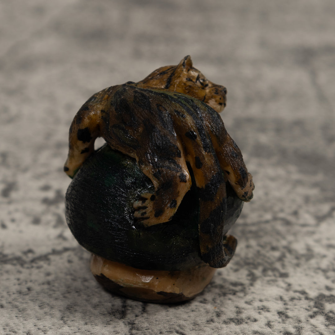 Jaguar Cat Tagua Carving