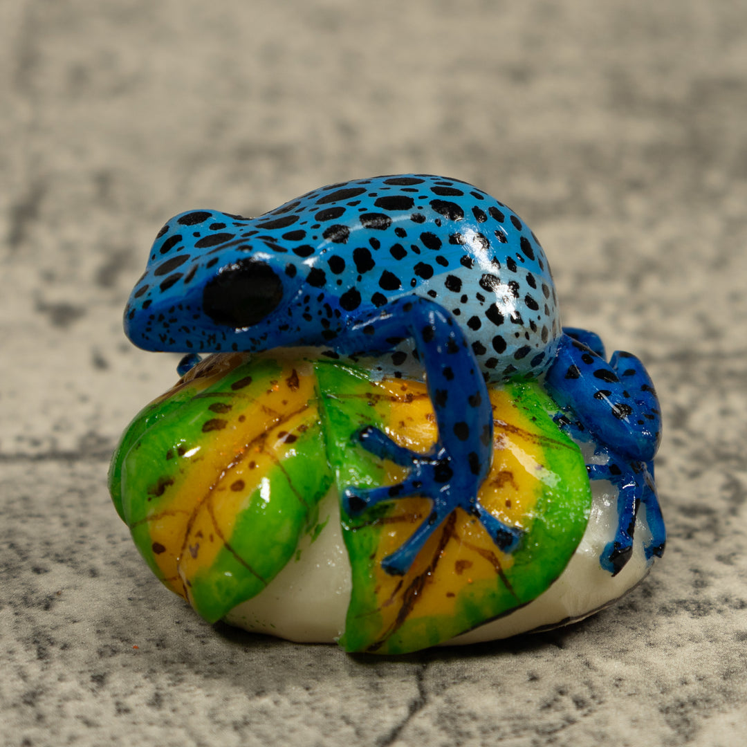 Blue Poison Dart Frog Tagua Carving