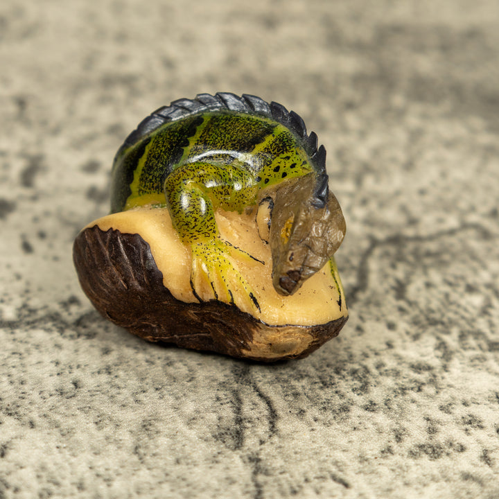 Green Iguana Lizard Tagua Carving