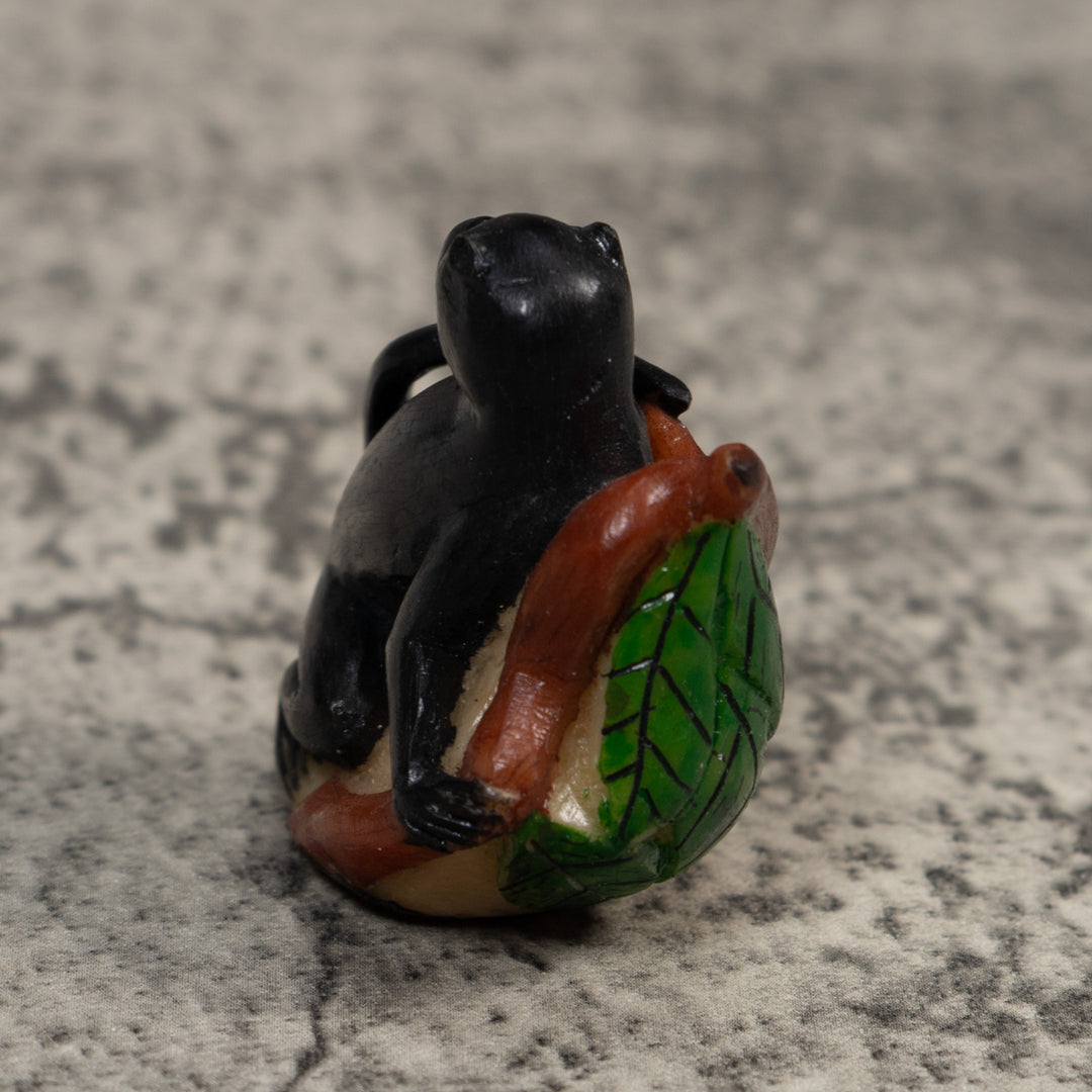 Black Hollar Monkey Tagua Carving