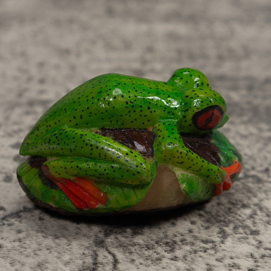 Red-Eye Tree Frog Tagua Carving