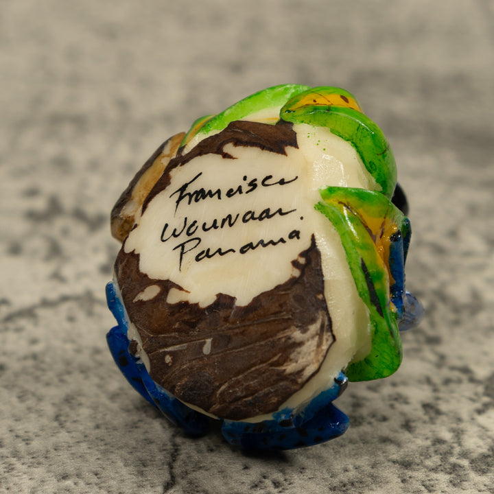 Blue Poison Dart Frog Tagua Carving