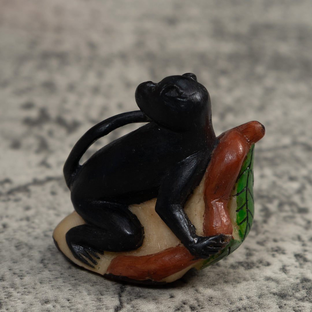 Black Hollar Monkey Tagua Carving
