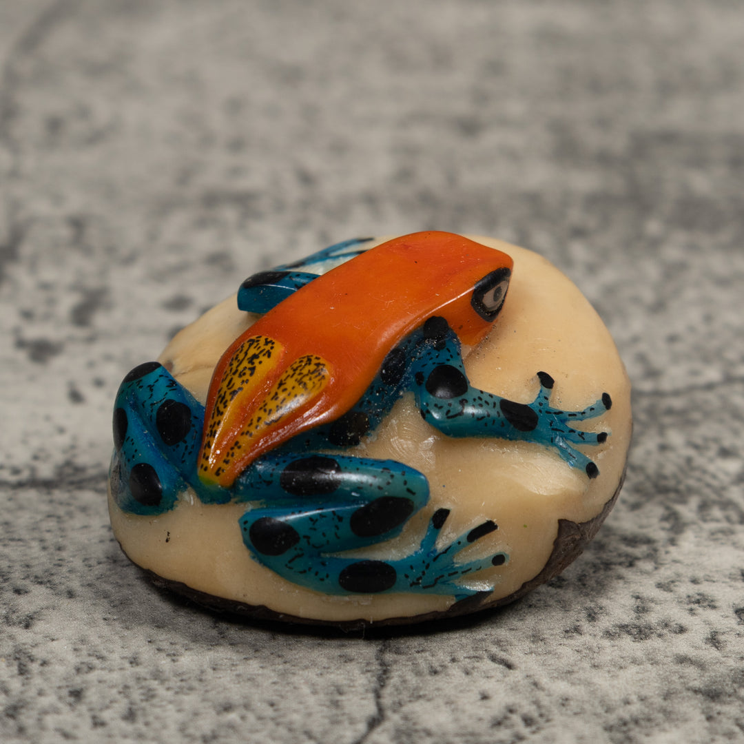 Vintage Frog Tagua Carving