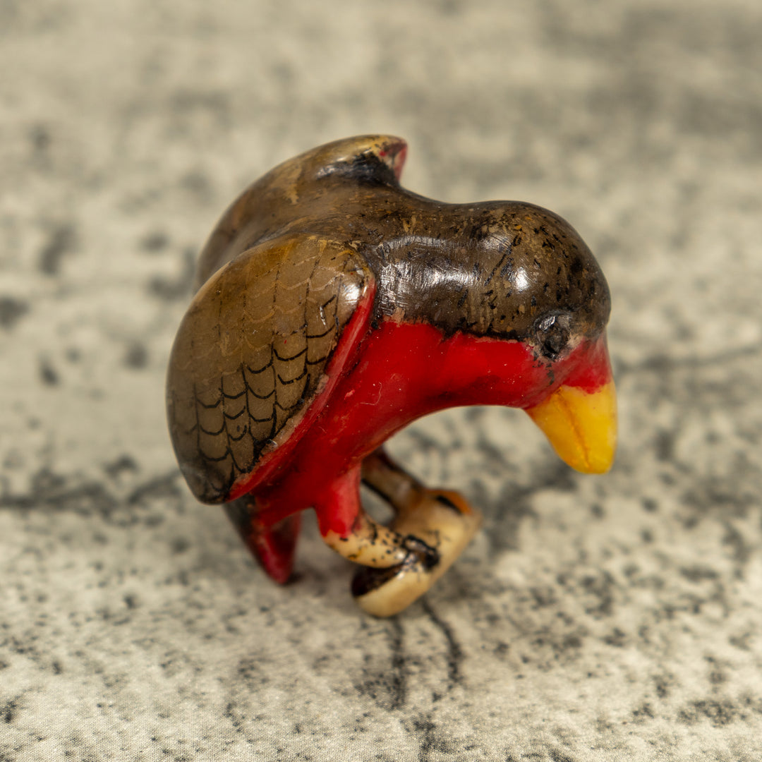 Vintage Rainforest Bird Tagua Carving