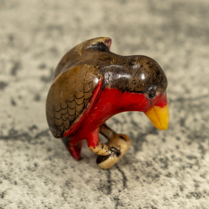 Vintage Rainforest Bird Tagua Carving