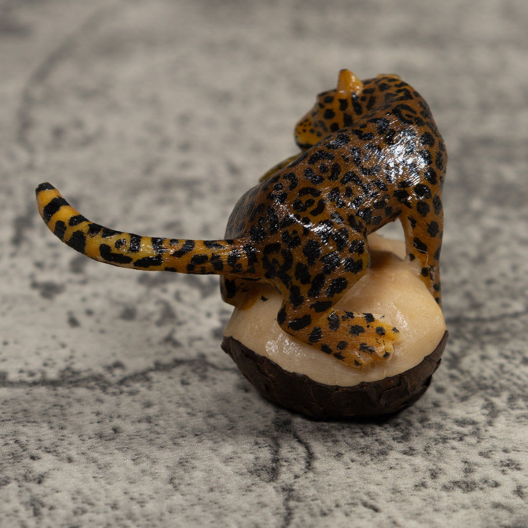 Jaguar Cat With Cub Tagua Carving