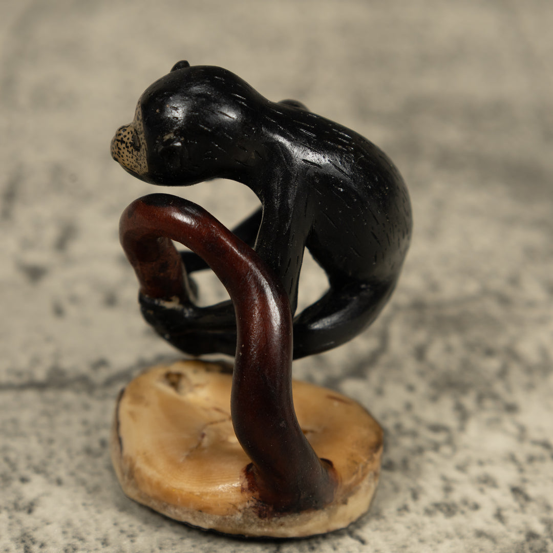 Vintage White Face Monkey Tagua Carving