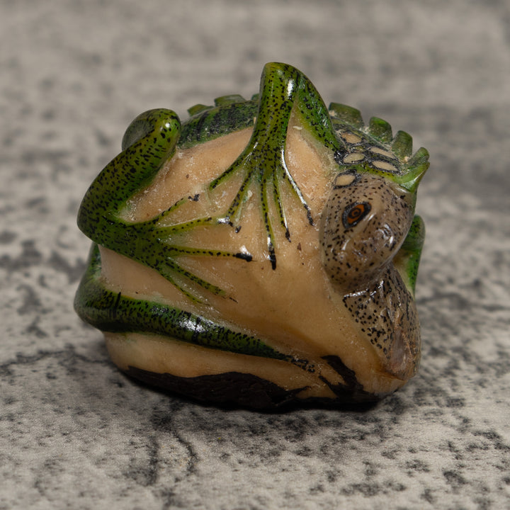 Iguana Lizard Reptile Tagua Carving