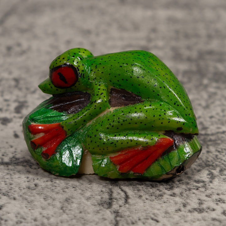 Red-Eye Tree Frog Tagua Carving