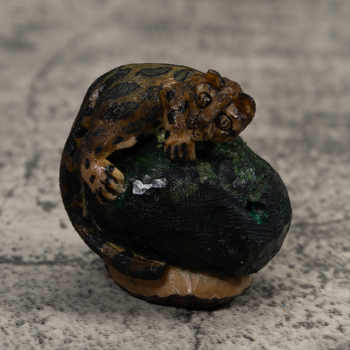 Jaguar Cat Tagua Carving