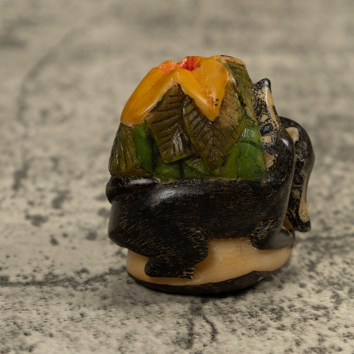 Two Coatimundi Tagua Carving