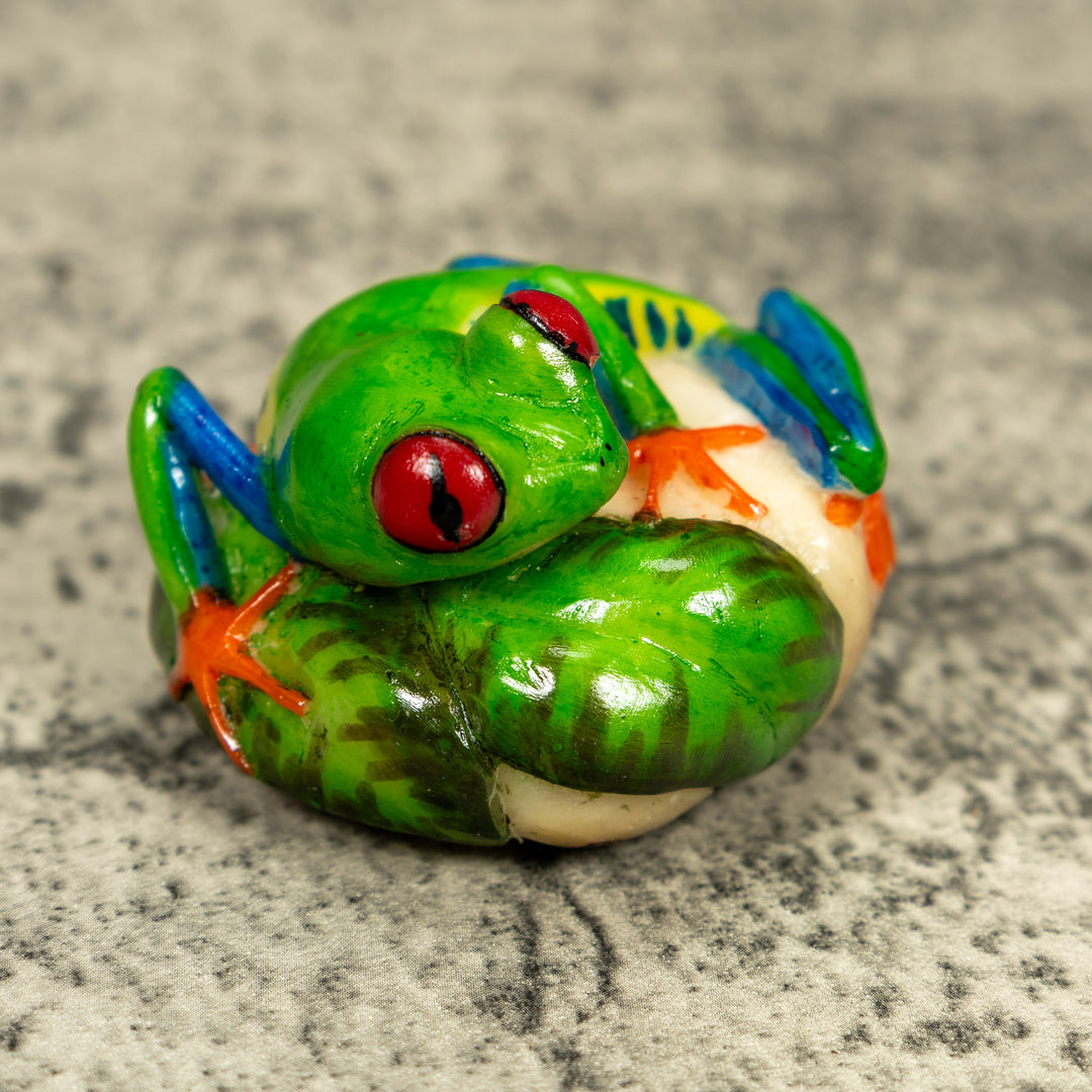 Red Eye Tree Frog Tagua Carving