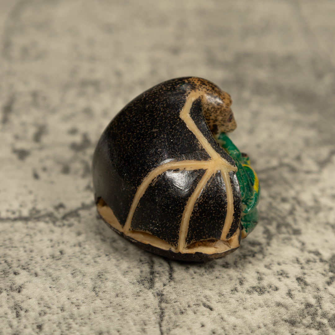 Vintage Vampire Bat And Frog Tagua Carving
