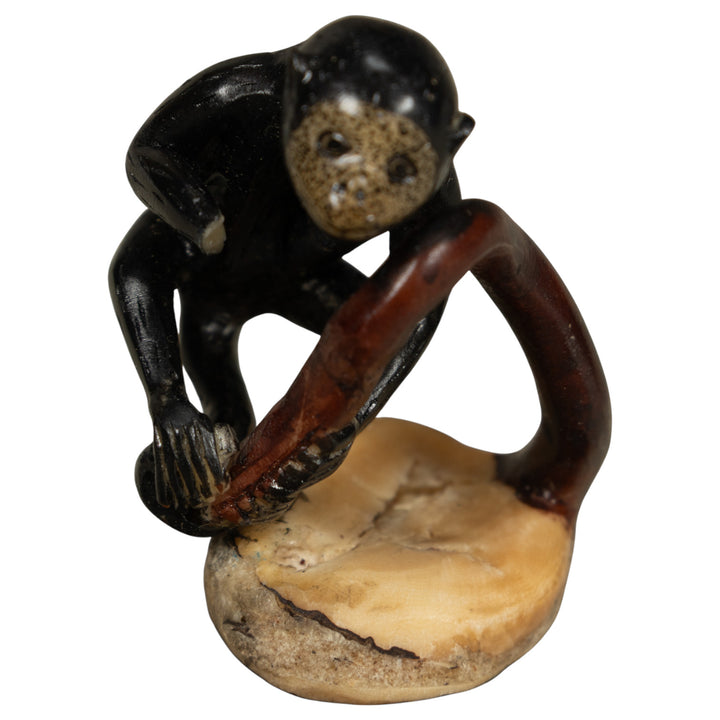 Vintage White Face Monkey Tagua Carving