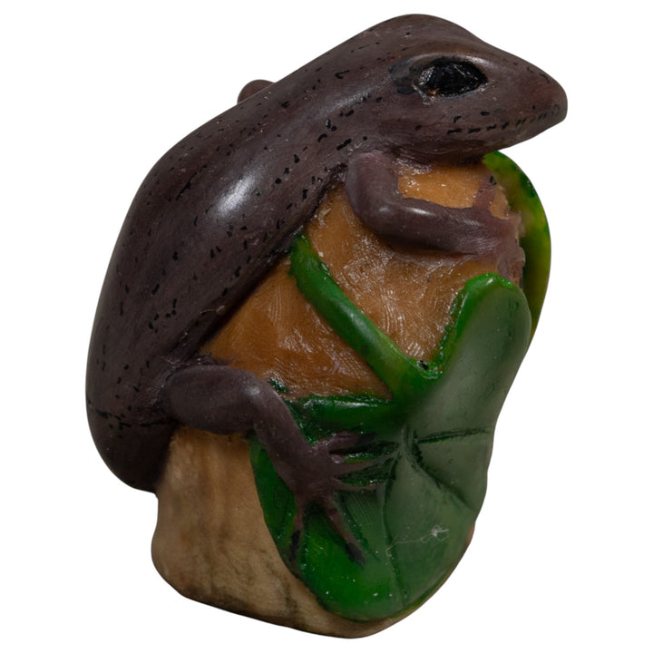 Brown And Green Gecko Lizard Tagua Carving