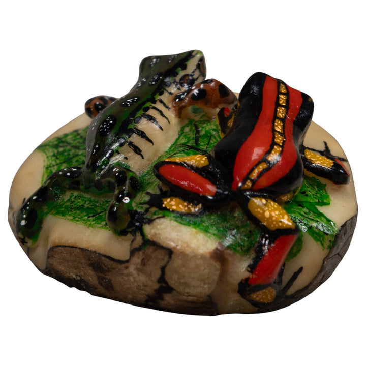 Double Poison Dart Frog Tagua Carving